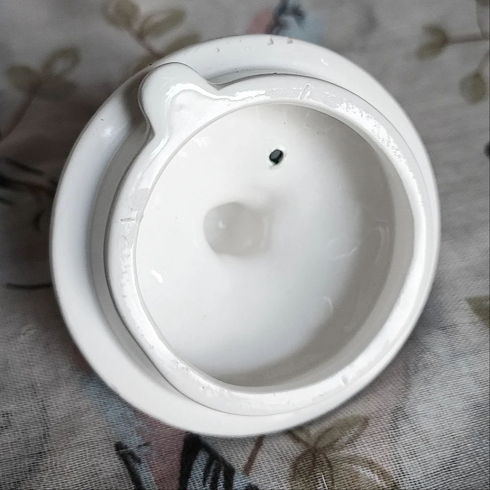 Teapot Christmas Rose By Lefton Vintage Coffee Pot Server Carafe Holiday FLAWS - Picture 10 of 14